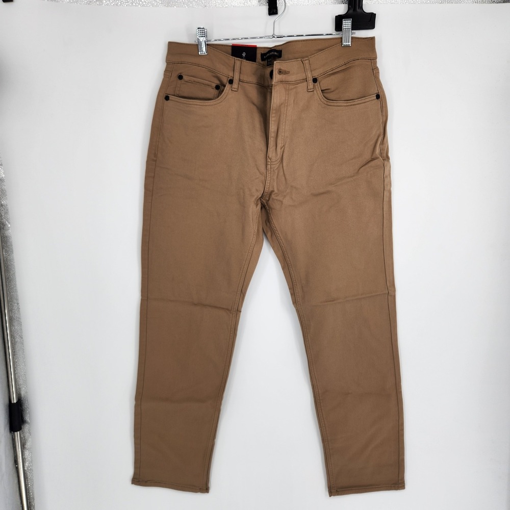 Banana Republic Mens 5 Pocket Pant Tan Brown 34x29 1620338 Cotton Stretch